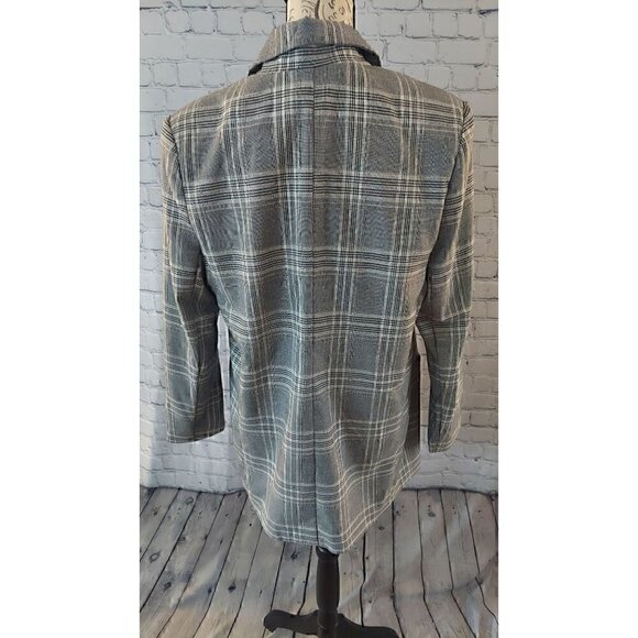 Steve Madden Nika Blazer Gray Plaid/NWT, Size M - Picture 2 of 6